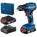 BOSCH GSR 185-LI PROFESSIONAL Perceuse-visseuse 2× 2 Ah, GAL 18V-20, coffret 06019K3000